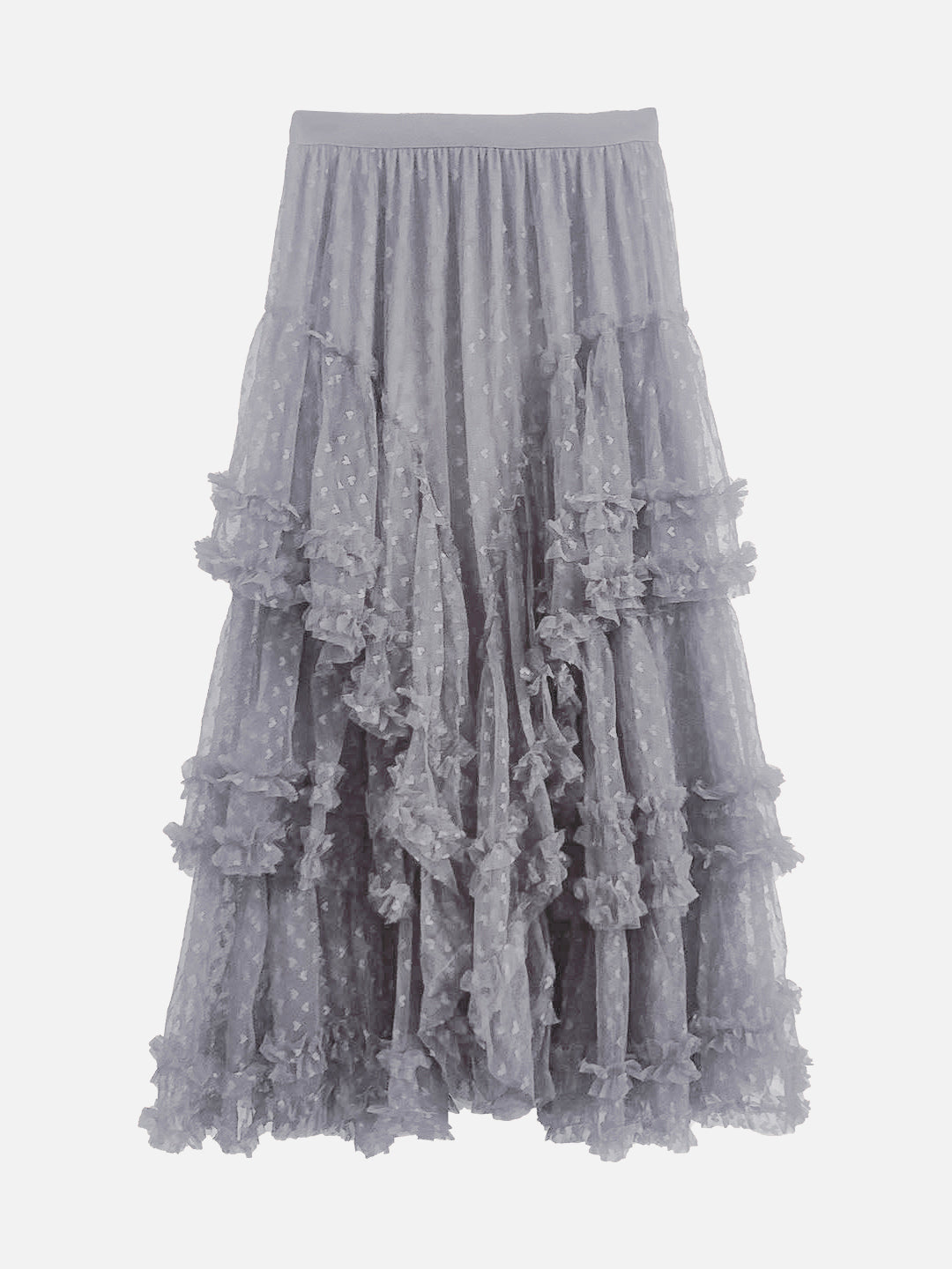 <先行公開>ハートドットチュールティアードフレアスカート　5色入 - SonderSable