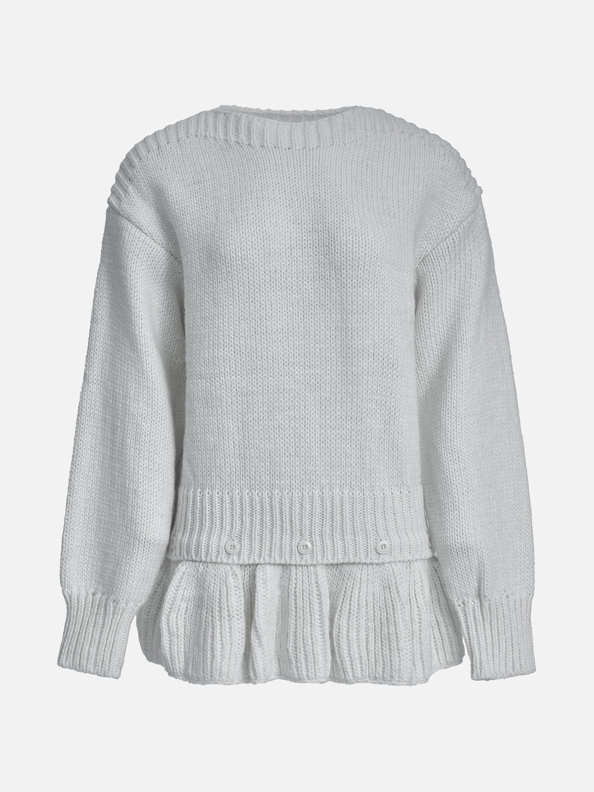 2-Way Wear Volume Frill Hem Knit 4 Colors