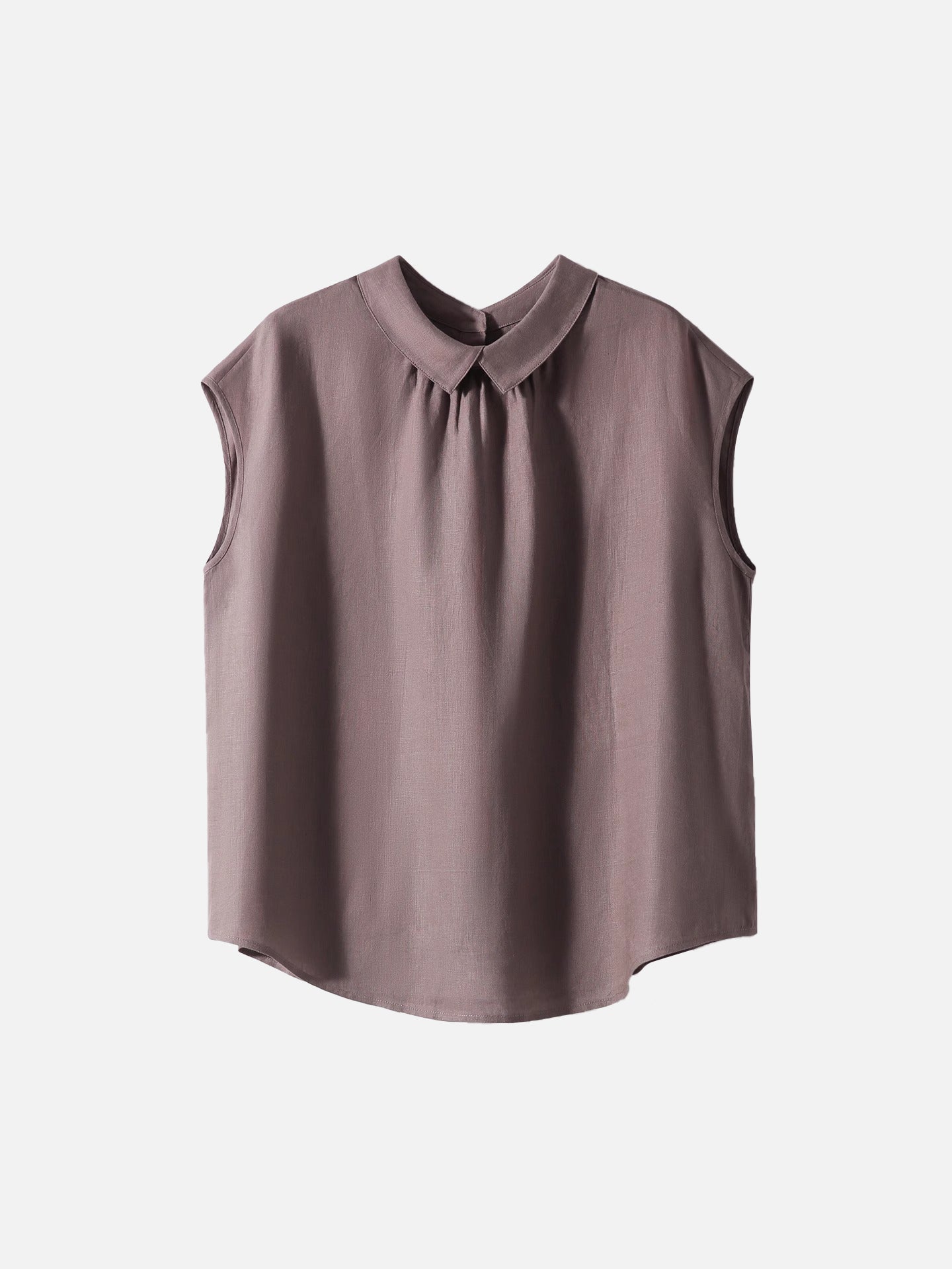 Front and back 2-way button French sleeve blouse in 4 colors