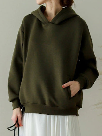 Hooded back pearl tuck parka, 5 colors