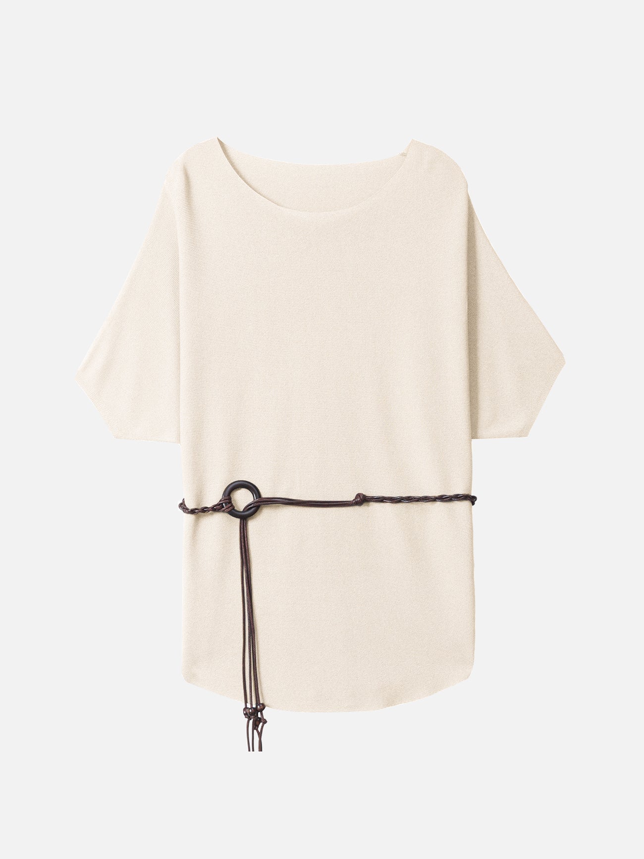 V-Neck Buckle Belt Dolman Knit Sweater (4 colors)