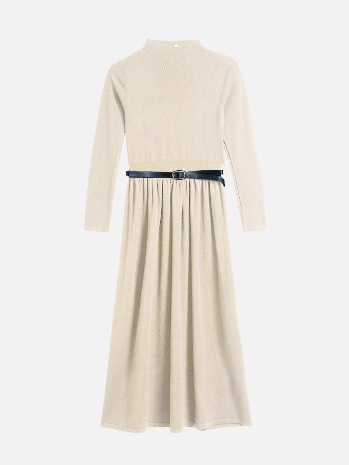 Belted knit dress (4 colors)