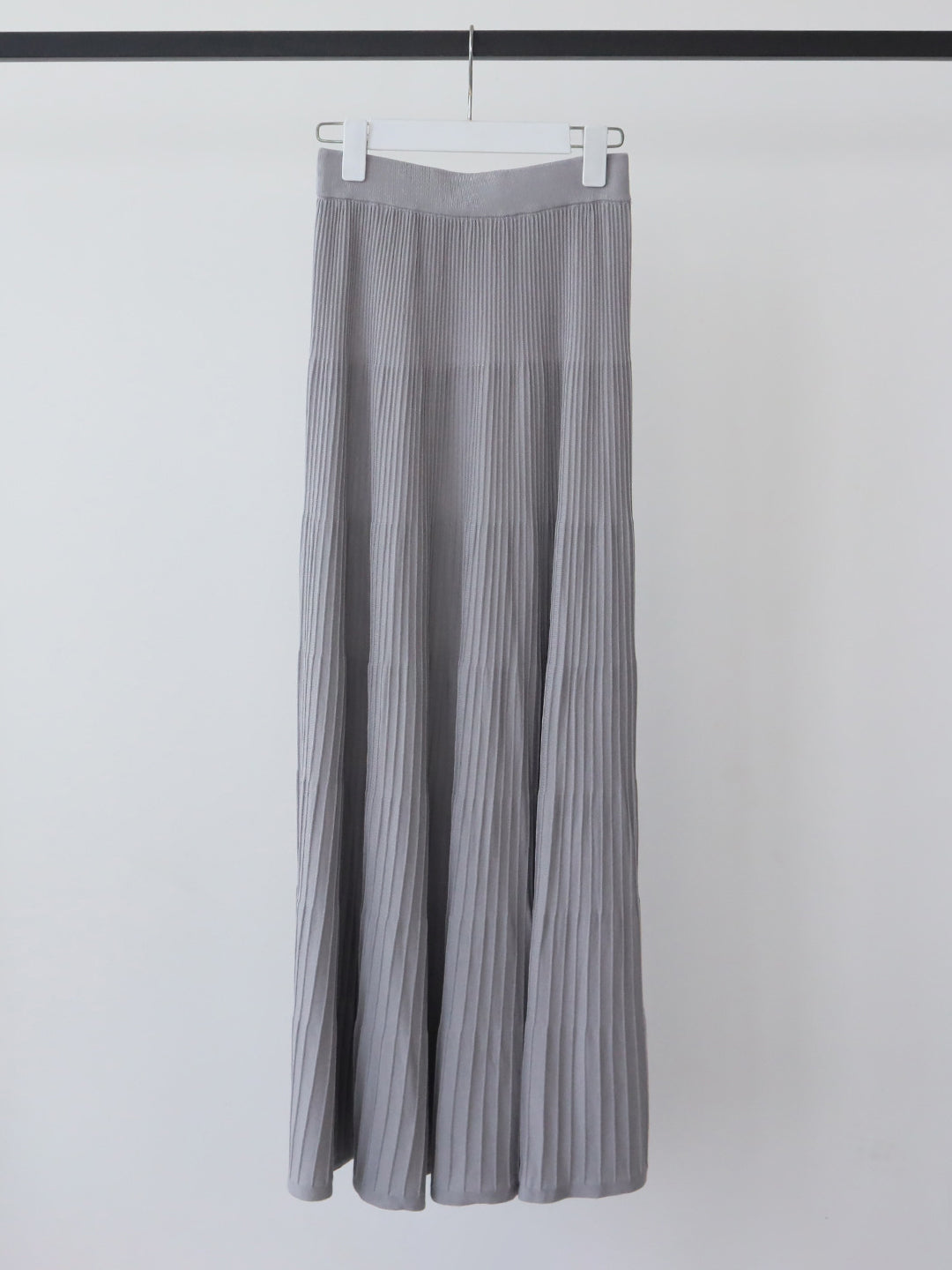 Striped Flared Knit Skirt (7 colors available) &lt;Can be coordinated&gt;