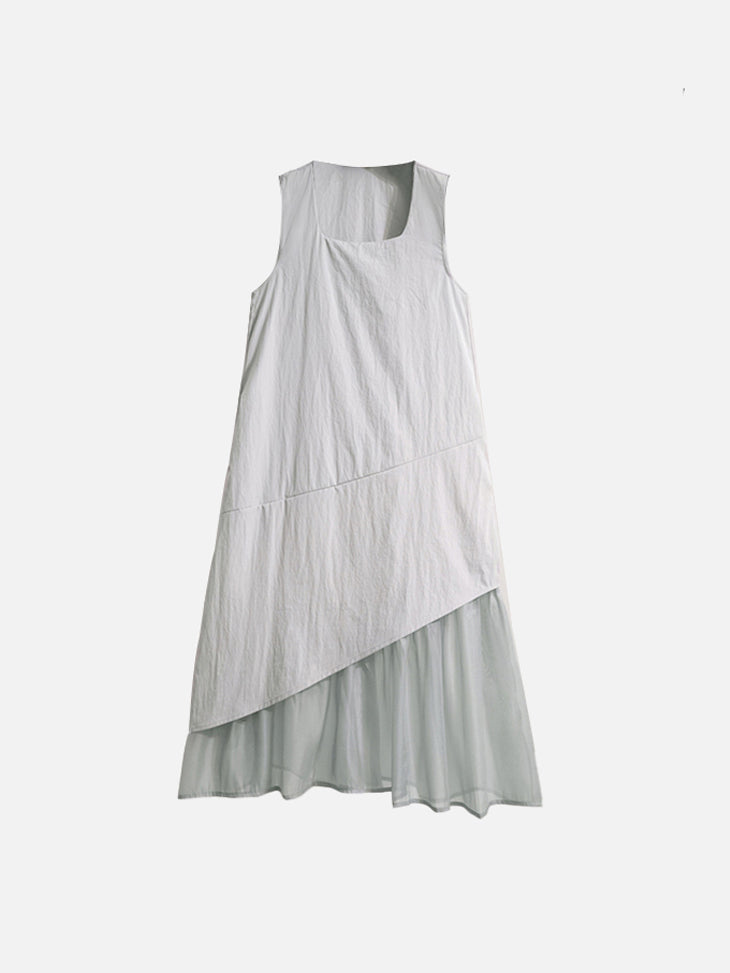 Layered Tank Dress in Different Materials (4 Colors)