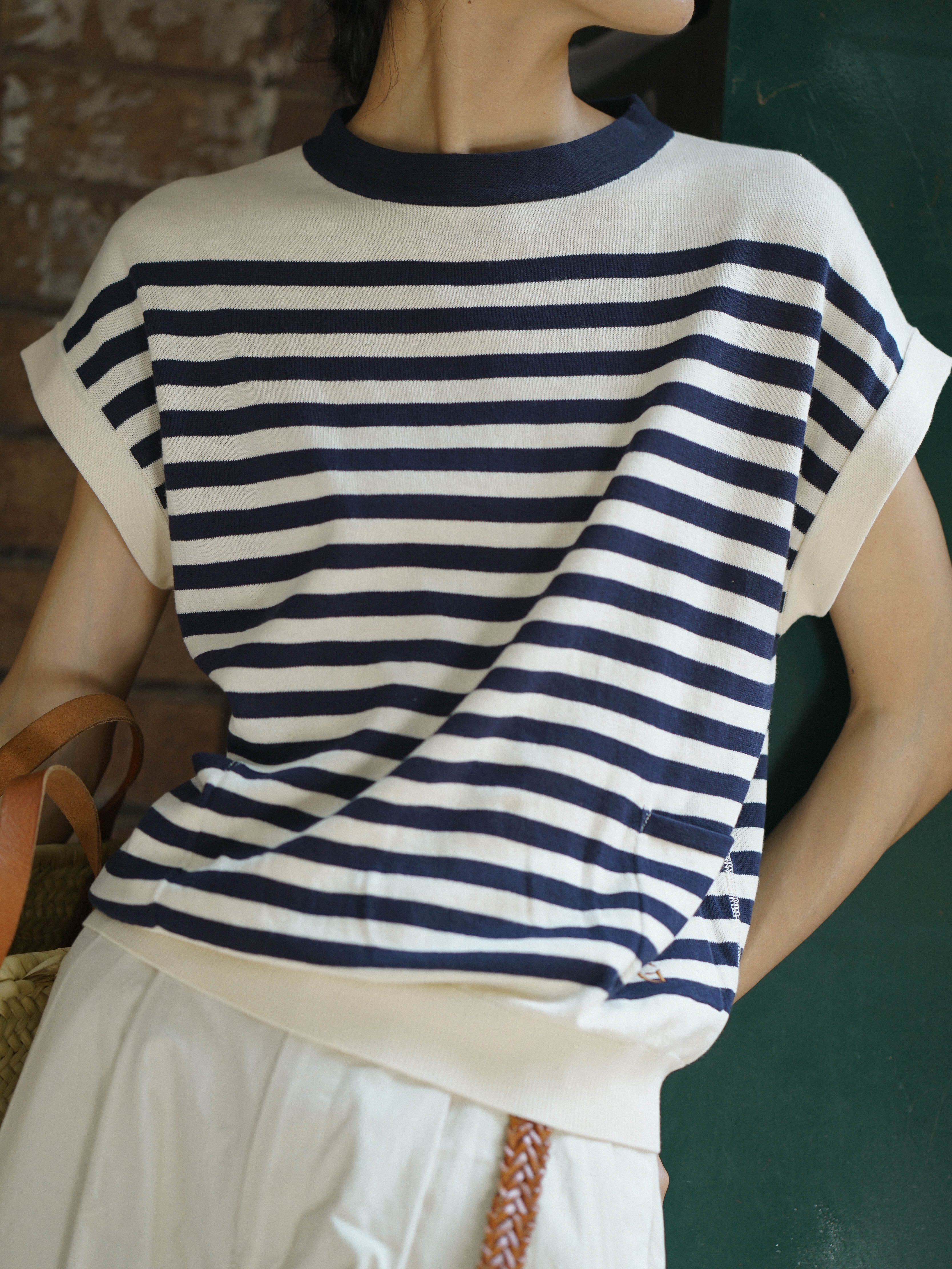 Bicolor French Sleeve T-shirt, 3 colors